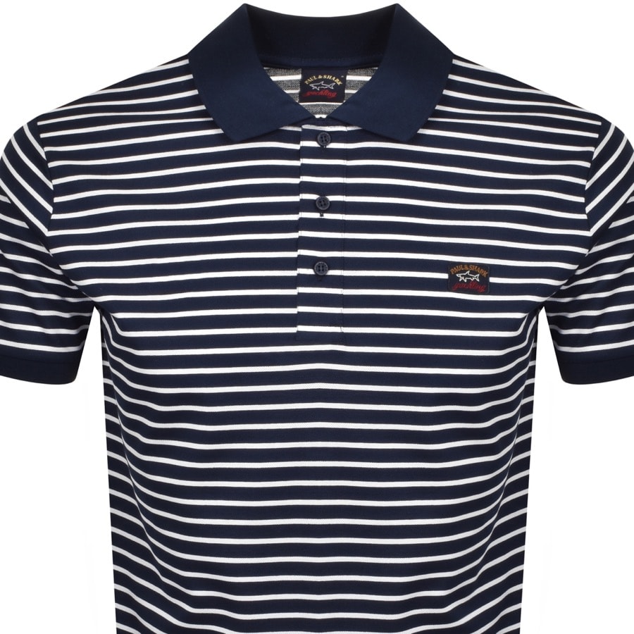 Alternative Image for ProductPaul And Shark Stripe Polo T Shirt Navy2